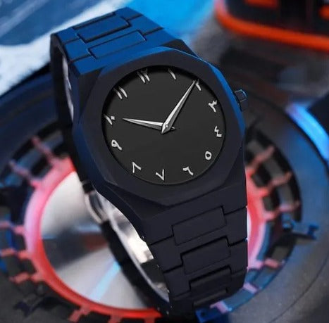 Carbon Fiber Watch Black Arabic Dial 40g Lightweight