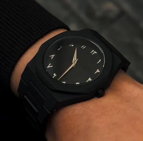 Carbon Fiber Watch Black Arabic Dial 40g Lightweight