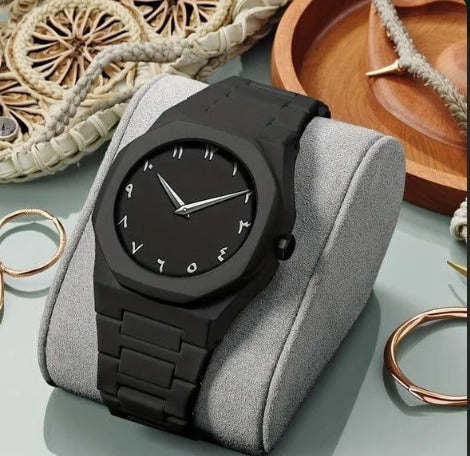 Carbon Fiber Watch Black Arabic Dial 40g Lightweight
